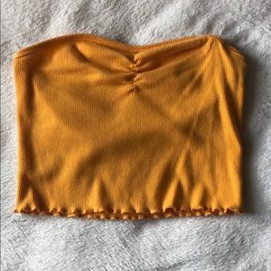 PACSUN Mustard yellow crop top 💛